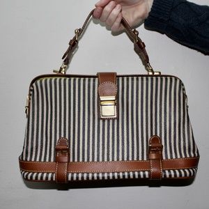 Anthropologie Holding Horses Pinstripe Bag